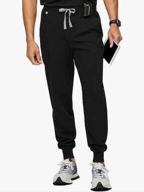 FIGS Men's Tansen Jogger Scrub Pants in black Size M